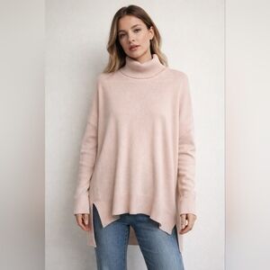 ❤️ Ophelia‎ Roe Blush Hi-Lo Turtleneck Sweater
